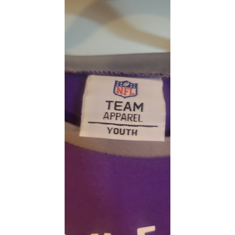 YOUTH MINNESOTA VIKING LONG SLEEVE SHIRT NFL TEAM APPAREL PULLOVER XXL 18 - Picture 2 of 4